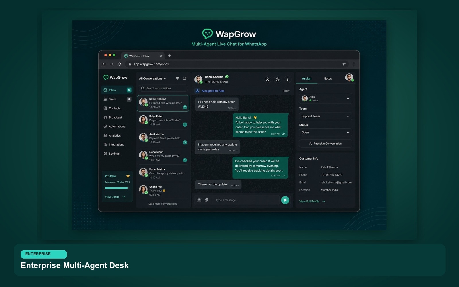 Enterprise Multi-Agent Desk