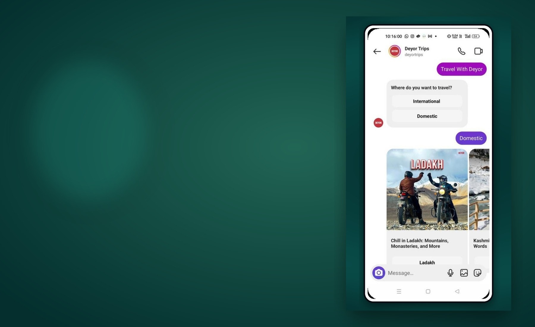 Instagram Chatbot overview