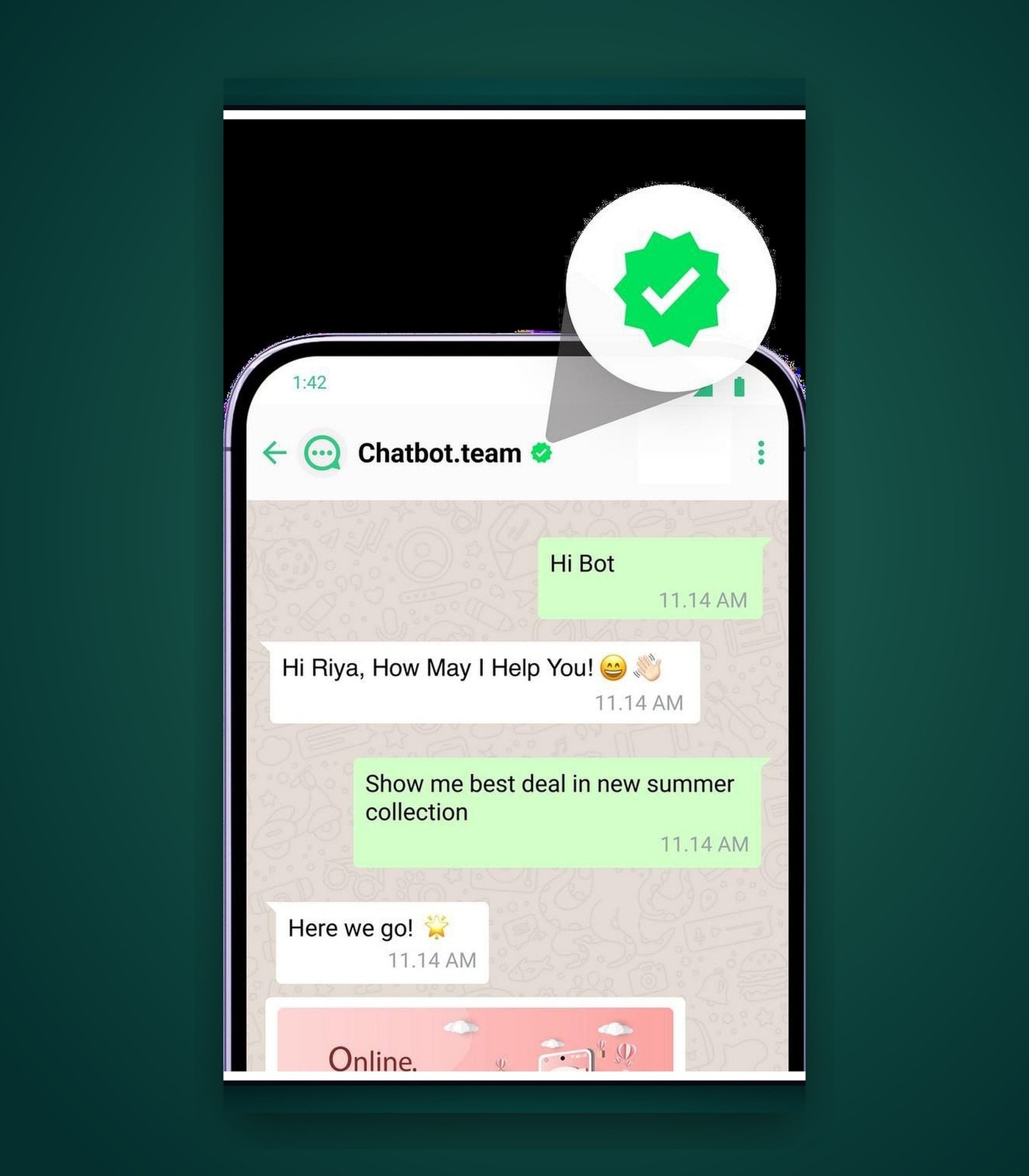 WhatsApp Branding (Green Tick) product screen