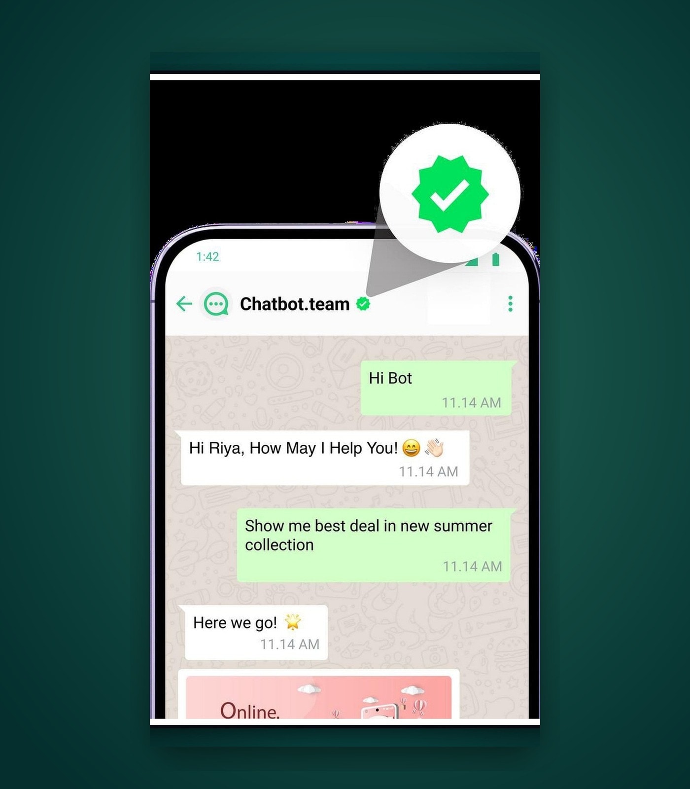 WhatsApp Branding (Green Tick) product screen