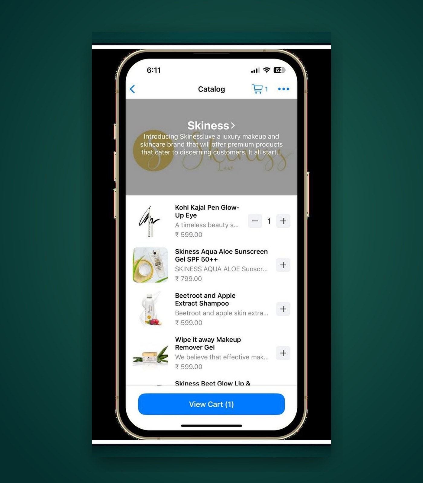 WhatsApp Store product screen